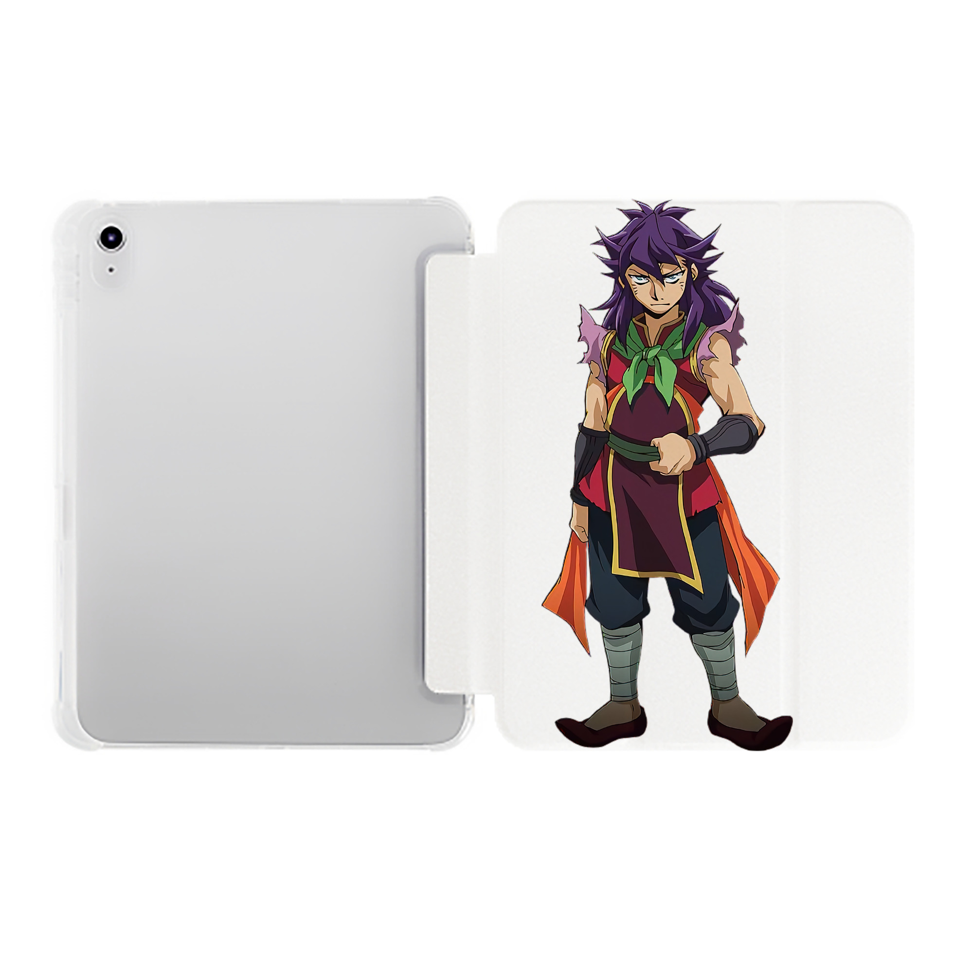 （画像用） 遊☆戯☆王 Yu-Gi-Oh! IPad ケース ペン収納付き 三つ折りスタンド PUレザー×シリコン 対応機種9.5/10.5/10.9インチ